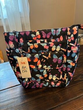 LUG Toss Watercolor Butterfly Bag NEW! with Tags